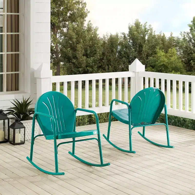Griffith Set of 2 Metal Rocking Chairs - Crosley