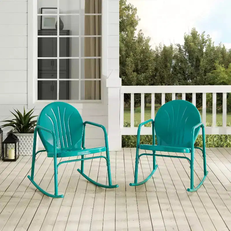 Griffith Set of 2 Metal Rocking Chairs - Crosley