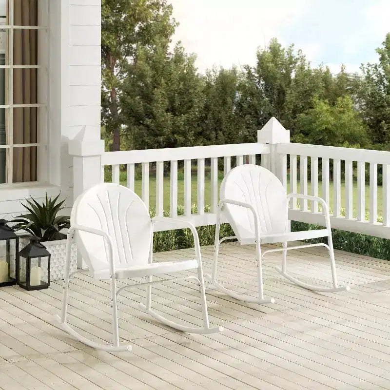 Griffith Set of 2 Metal Rocking Chairs - Crosley