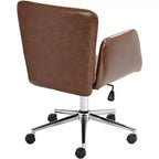 55 Downing Street Megan Brown Faux Leather Swivel Office Chair