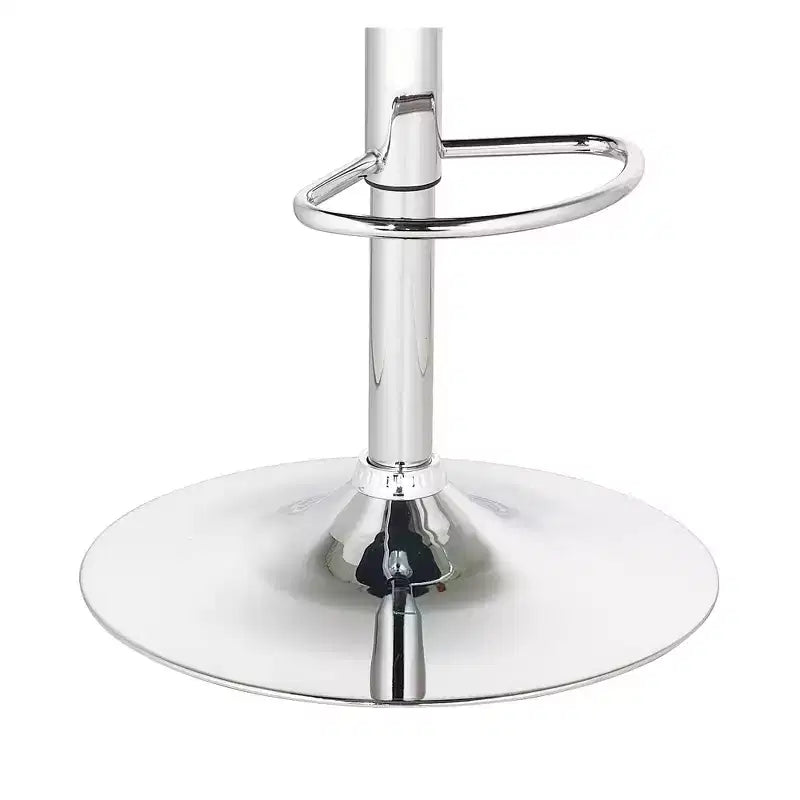 Studio 55D Groove Chrome Swivel Bar Stools Set of 2 30 High Modern Adjustable Black Cushion with Backrest Footrest for Kitchen Counter Height Island