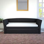 Twin Olivia Linen Upholstered Sofa Daybed with Trundle - Eco Dream