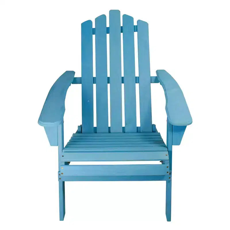Northlight 36 Blue Classic Folding Wooden Adirondack Chair