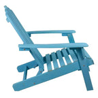 Northlight 36 Blue Classic Folding Wooden Adirondack Chair