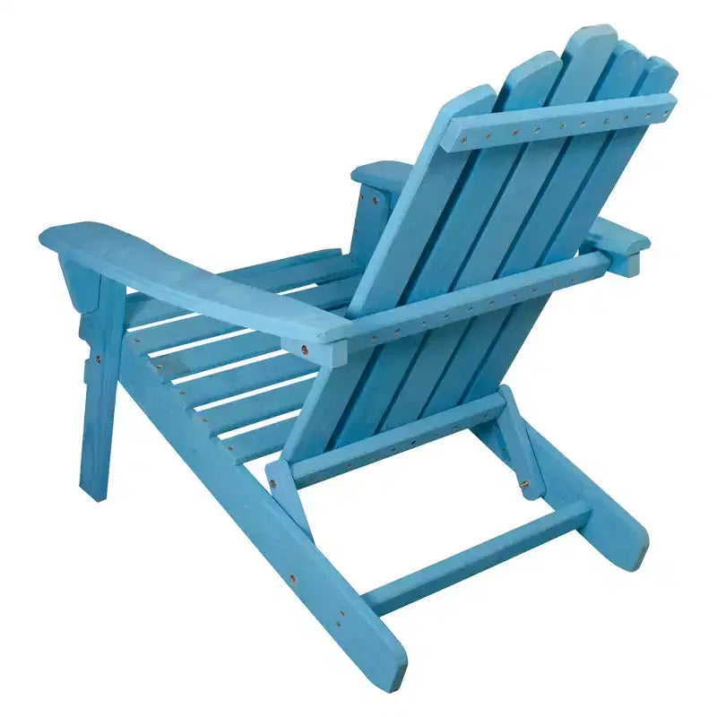 Northlight 36 Blue Classic Folding Wooden Adirondack Chair