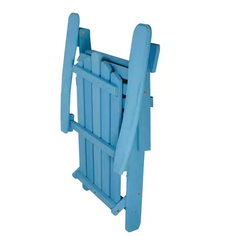 Northlight 36 Blue Classic Folding Wooden Adirondack Chair
