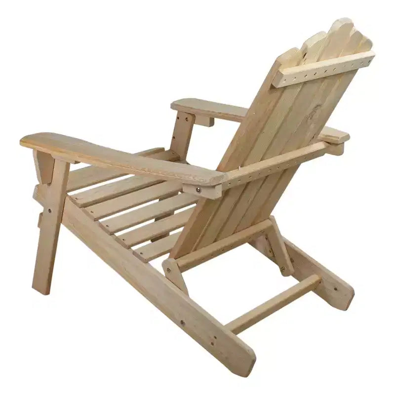 Northlight 36 Natural Brown Classic Folding Wooden Adirondack Chair