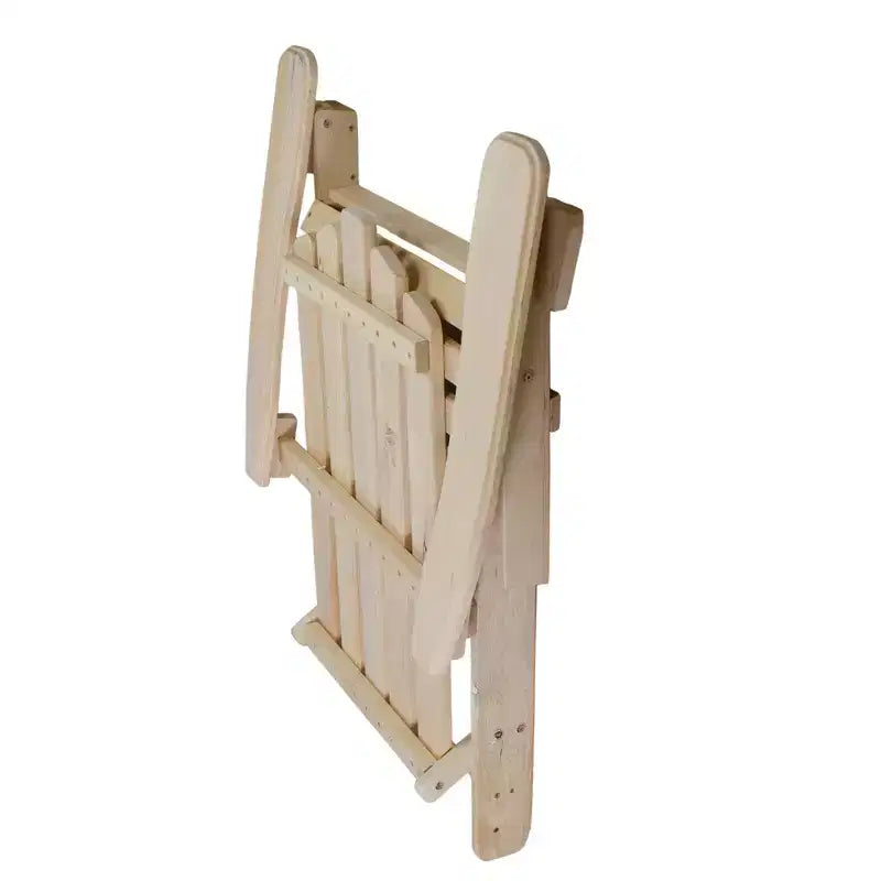 Northlight 36 Natural Brown Classic Folding Wooden Adirondack Chair