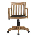 Deluxe Wood Banker's Chair Padded Seat with Base Fruitwood - OSP Home Furnishings