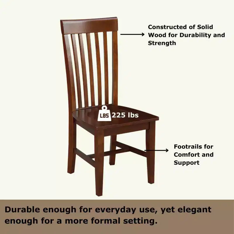 Set of 2 Tall Mission Chairs - International Concepts