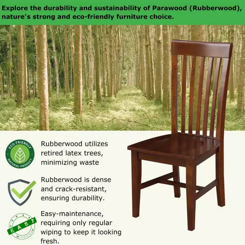 Set of 2 Tall Mission Chairs - International Concepts