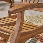 Sedia a dondolo reclinabile in legno di acacia Sunview - Christopher Knight Home