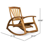 Sedia a dondolo reclinabile in legno di acacia Sunview - Christopher Knight Home