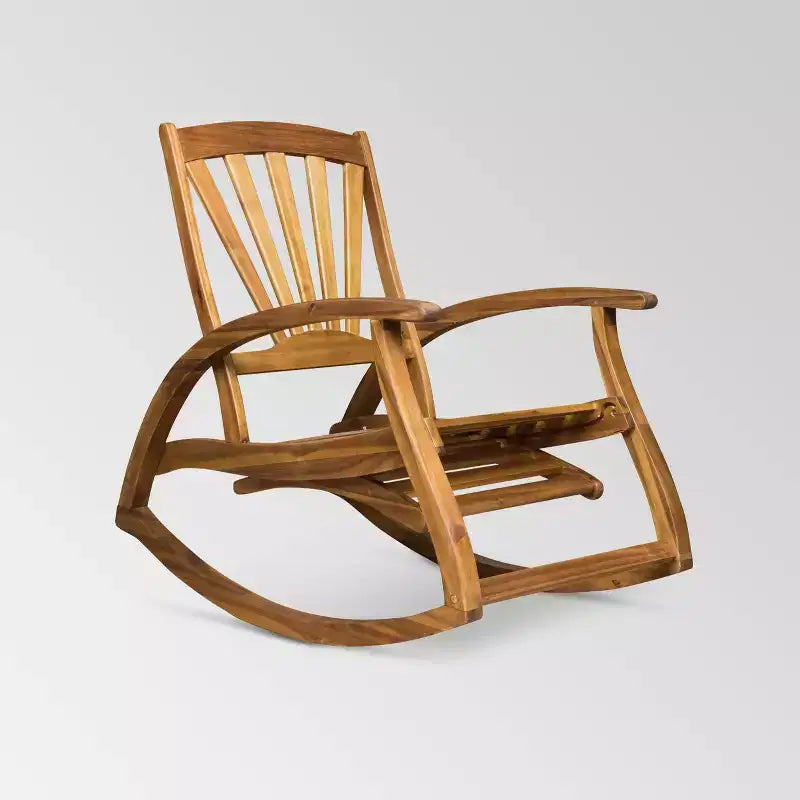 Sedia a dondolo reclinabile in legno di acacia Sunview - Christopher Knight Home