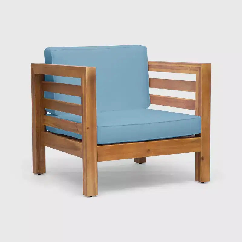 Oana 2PK Acacia Wood Club Chairs - Christopher Knight Home