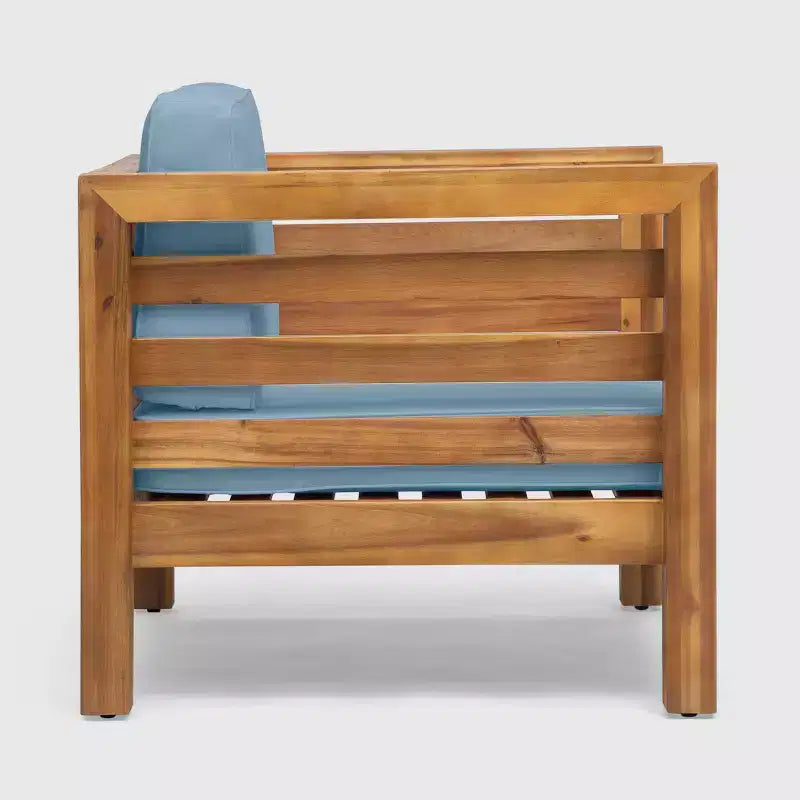 Oana 2PK Acacia Wood Club Chairs - Christopher Knight Home