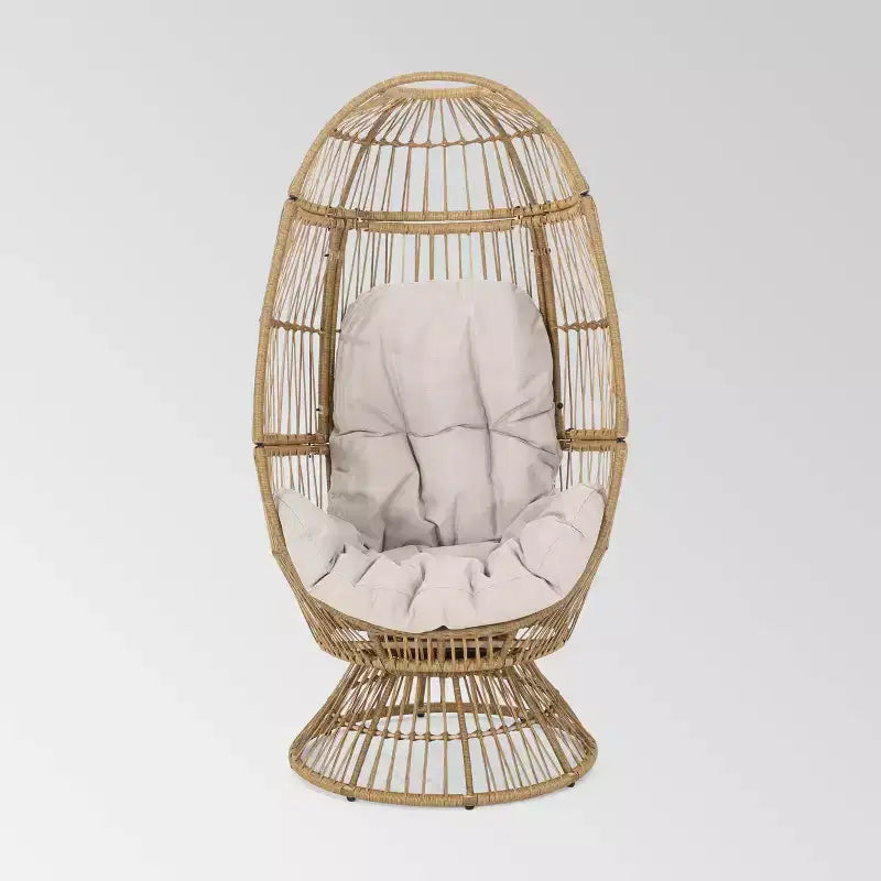 Poltrona a uovo girevole Pintan Wicker - Christopher Knight Home