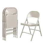 Set di 4 sedie pieghevoli in acciaio per impieghi gravosi - Hampden Furnishings
