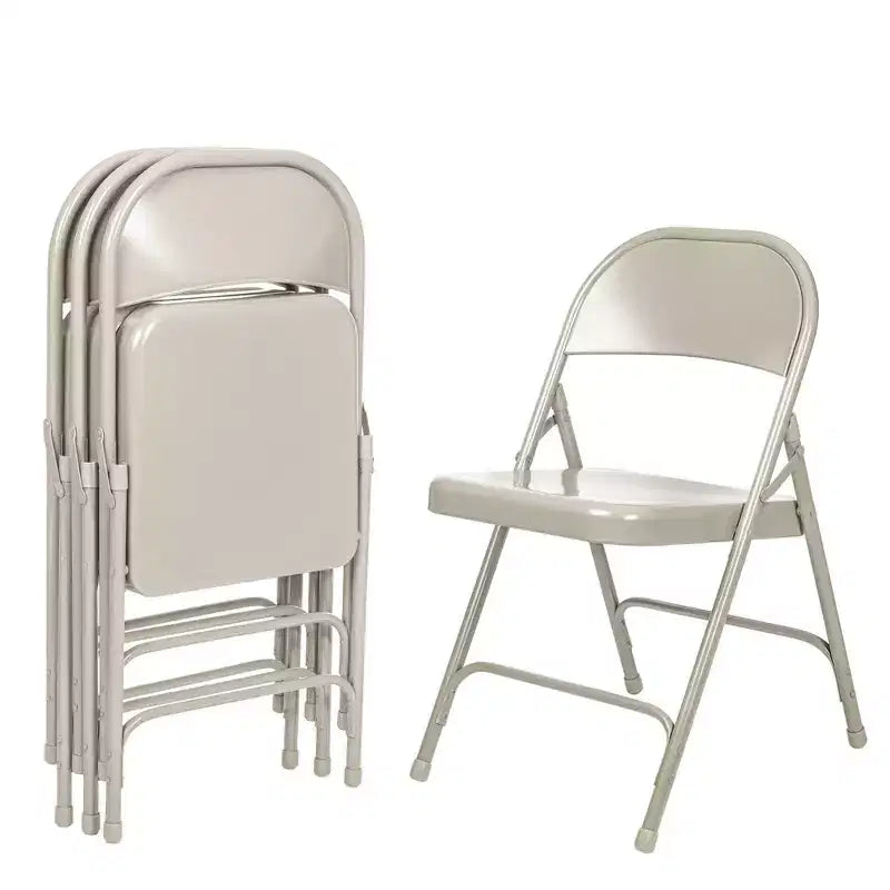 Set di 4 sedie pieghevoli in acciaio per impieghi gravosi - Hampden Furnishings