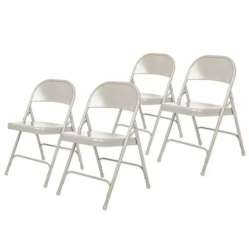 Set di 4 sedie pieghevoli in acciaio per impieghi gravosi - Hampden Furnishings