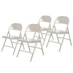 Set di 4 sedie pieghevoli in acciaio per impieghi gravosi - Hampden Furnishings