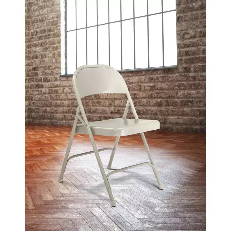Set di 4 sedie pieghevoli in acciaio per impieghi gravosi - Hampden Furnishings