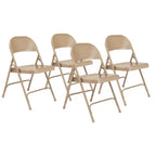 Set di 4 sedie pieghevoli in acciaio per impieghi gravosi - Hampden Furnishings