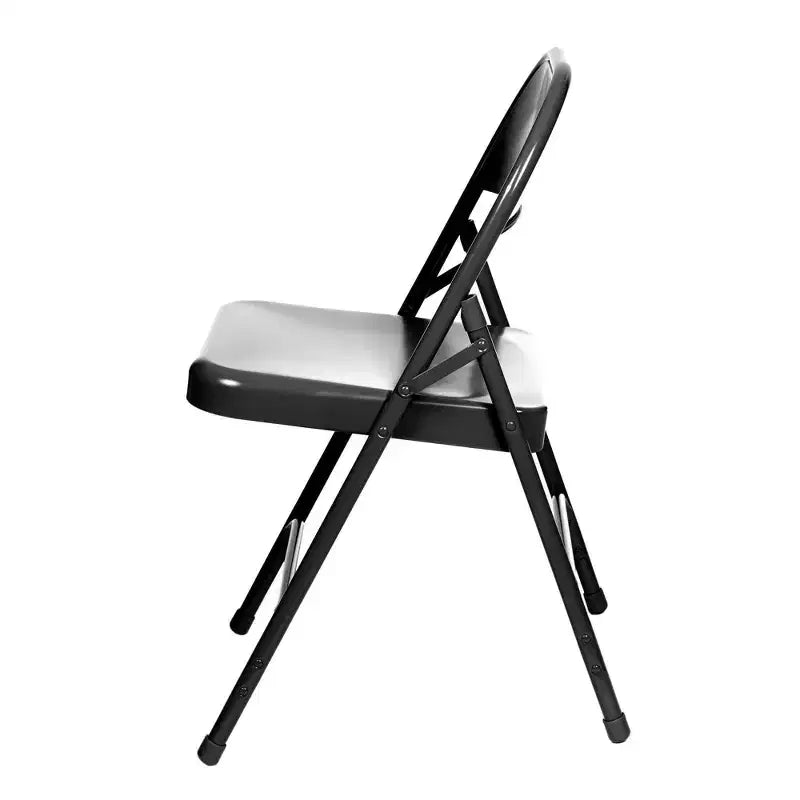 Set di 4 sedie pieghevoli in acciaio per impieghi gravosi - Hampden Furnishings
