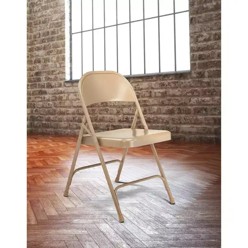 Set di 4 sedie pieghevoli in acciaio per impieghi gravosi - Hampden Furnishings