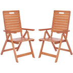 Rence Multi Position Folding Chair Indoor/Outdoor (Set of 2) - PAT7060 - Natural - Safavieh