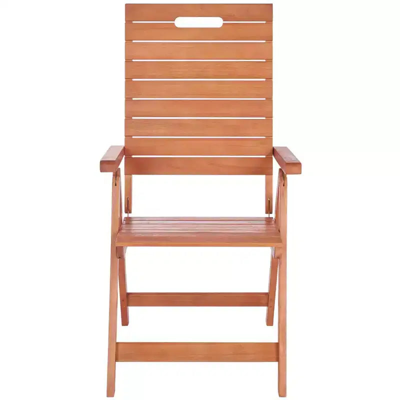 Rence Multi Position Folding Chair Indoor/Outdoor (Set of 2) - PAT7060 - Natural - Safavieh