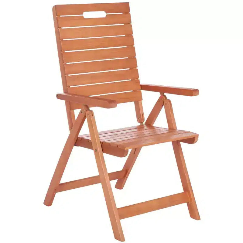 Rence Multi Position Folding Chair Indoor/Outdoor (Set of 2) - PAT7060 - Natural - Safavieh