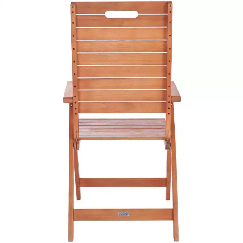 Rence Multi Position Folding Chair Indoor/Outdoor (Set of 2) - PAT7060 - Natural - Safavieh