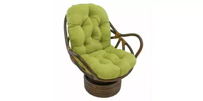 Dondolo girevole in rattan con cuscino in microfibra scamosciata - International Caravan