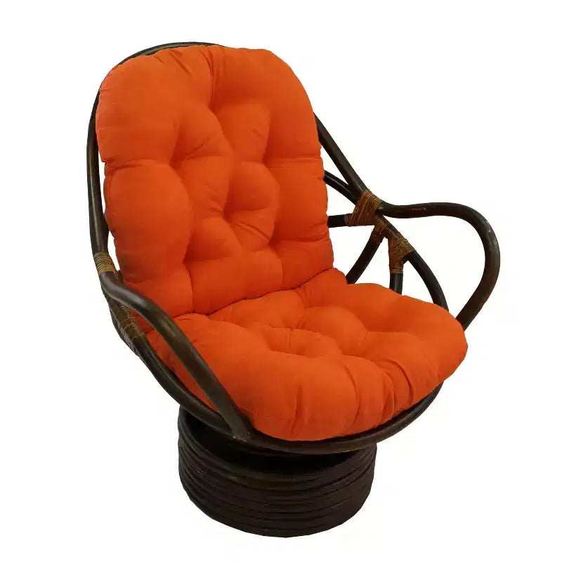 Dondolo girevole in rattan con cuscino in microfibra scamosciata - International Caravan
