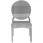 Valdez Stackable Side Chair Indoor/Outdoor (Set of 2) - FOX5204 - Grey - Safavieh Couture