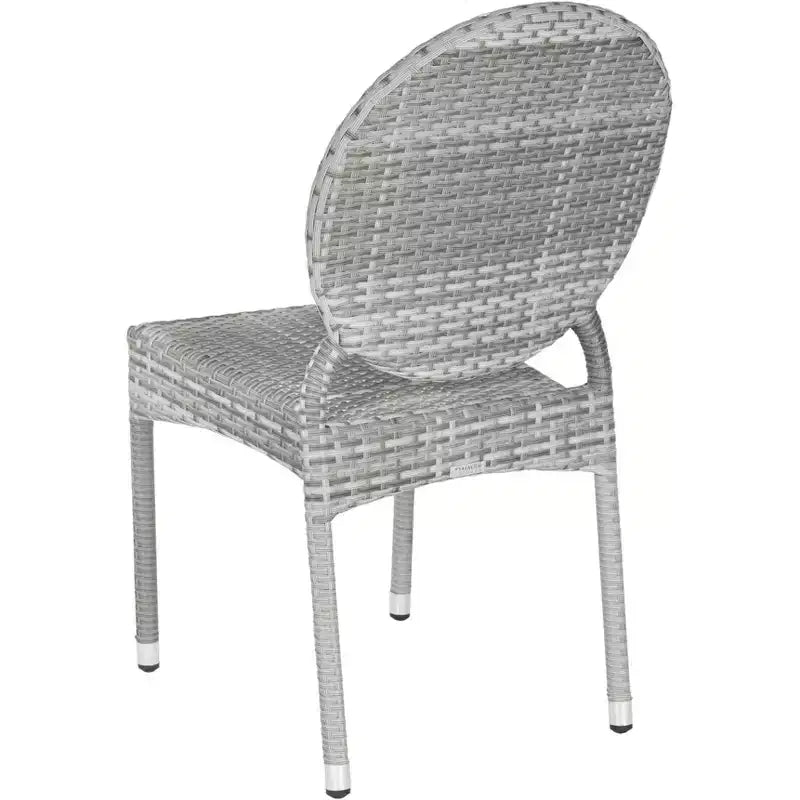 Valdez Stackable Side Chair Indoor/Outdoor (Set of 2) - FOX5204 - Grey - Safavieh Couture