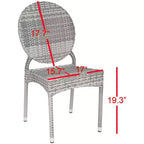 Valdez Stackable Side Chair Indoor/Outdoor (Set of 2) - FOX5204 - Grey - Safavieh Couture
