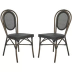 Esben Side Chair Indoor/Outdoor (Set of 2) - PAT4002 - Black - Safavieh