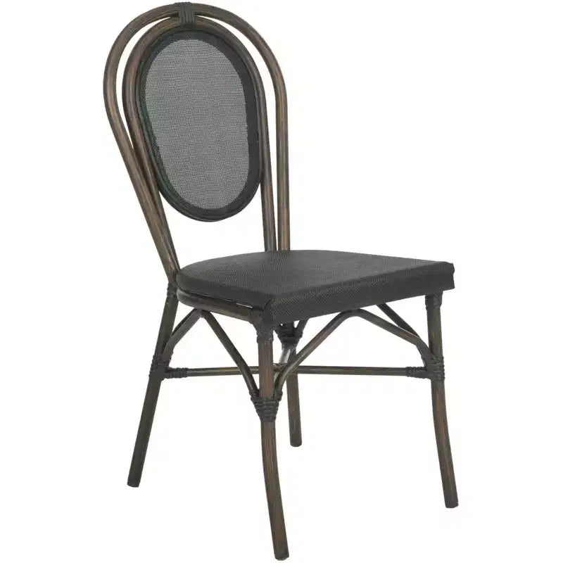 Esben Side Chair Indoor/Outdoor (Set of 2) - PAT4002 - Black - Safavieh