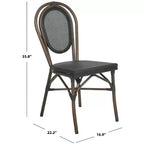 Esben Side Chair Indoor/Outdoor (Set of 2) - PAT4002 - Black - Safavieh