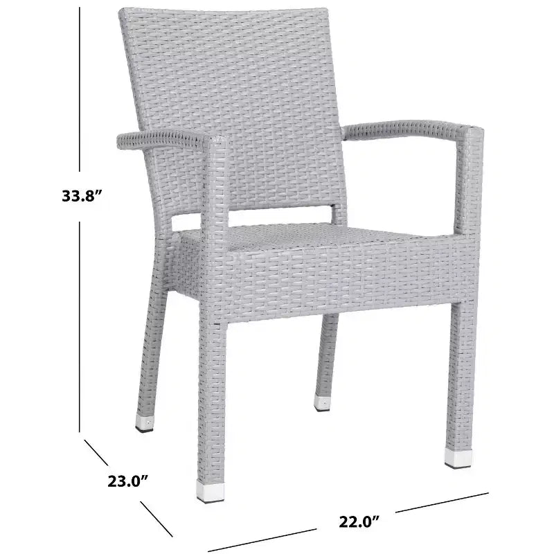Kelda Stackable Arm Chair Indoor/Outdoor (Set of 2) - PAT4004 - Safavieh