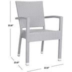 Kelda Stackable Arm Chair Indoor/Outdoor (Set of 2) - PAT4004 - Safavieh