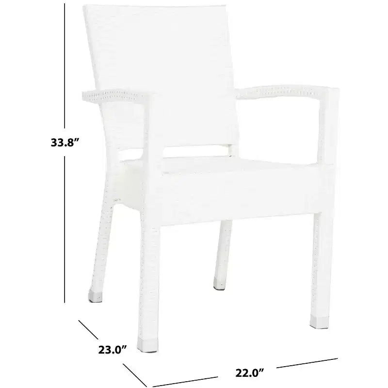 Kelda Stackable Arm Chair Indoor/Outdoor (Set of 2) - PAT4004 - Safavieh