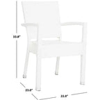 Kelda Stackable Arm Chair Indoor/Outdoor (Set of 2) - PAT4004 - Safavieh