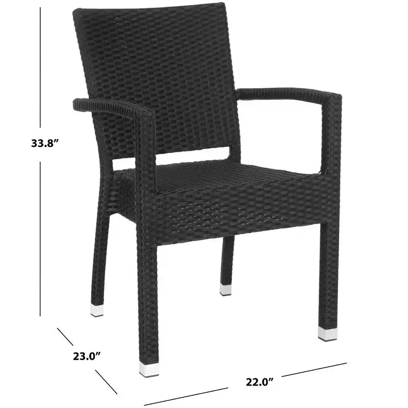 Kelda Stackable Arm Chair Indoor/Outdoor (Set of 2) - PAT4004 - Safavieh
