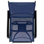 Flash Furniture Valerie Patio Bar Height Stools Set of 2, All-Weather Textilene Swivel Patio Stools and Deck Chairs with High Back & Armrests