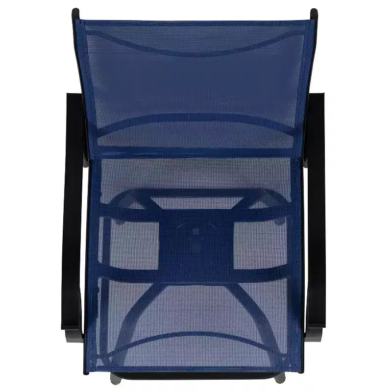 Flash Furniture Valerie Patio Bar Height Stools Set of 2, All-Weather Textilene Swivel Patio Stools and Deck Chairs with High Back & Armrests