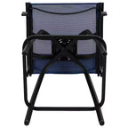 Flash Furniture Valerie Patio Bar Height Stools Set of 2, All-Weather Textilene Swivel Patio Stools and Deck Chairs with High Back & Armrests