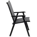 Flash Furniture Sedia Pieghevole da Esterno per Patio, Nera, con Imbracatura (Confezione da 2)
